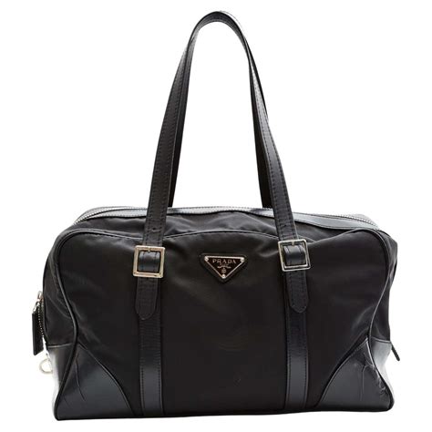 prada black nylon duffle bag